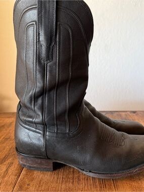 Tecovas Black Leather Western Cowboy Boots